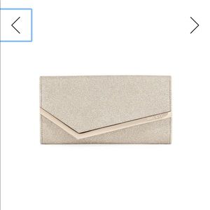 Jimmy Choo Emmie Clutch Platinum Ice